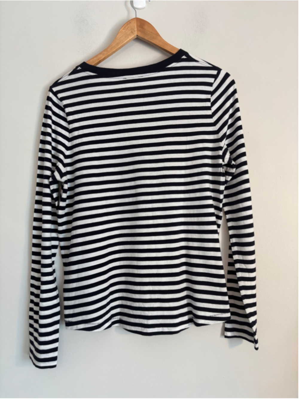 COS Long Sleeve Striped Tee Size S Navy and White Minimalist Preppy Nautical - Picture 2 of 8